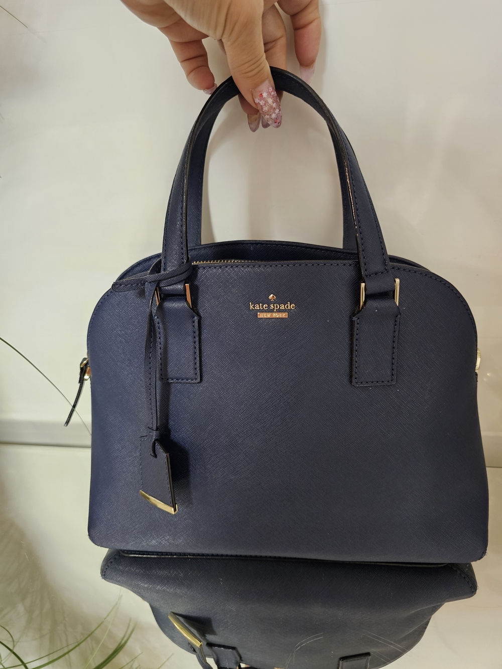 Kate Spade New York Navy Dome Satchel Handbag